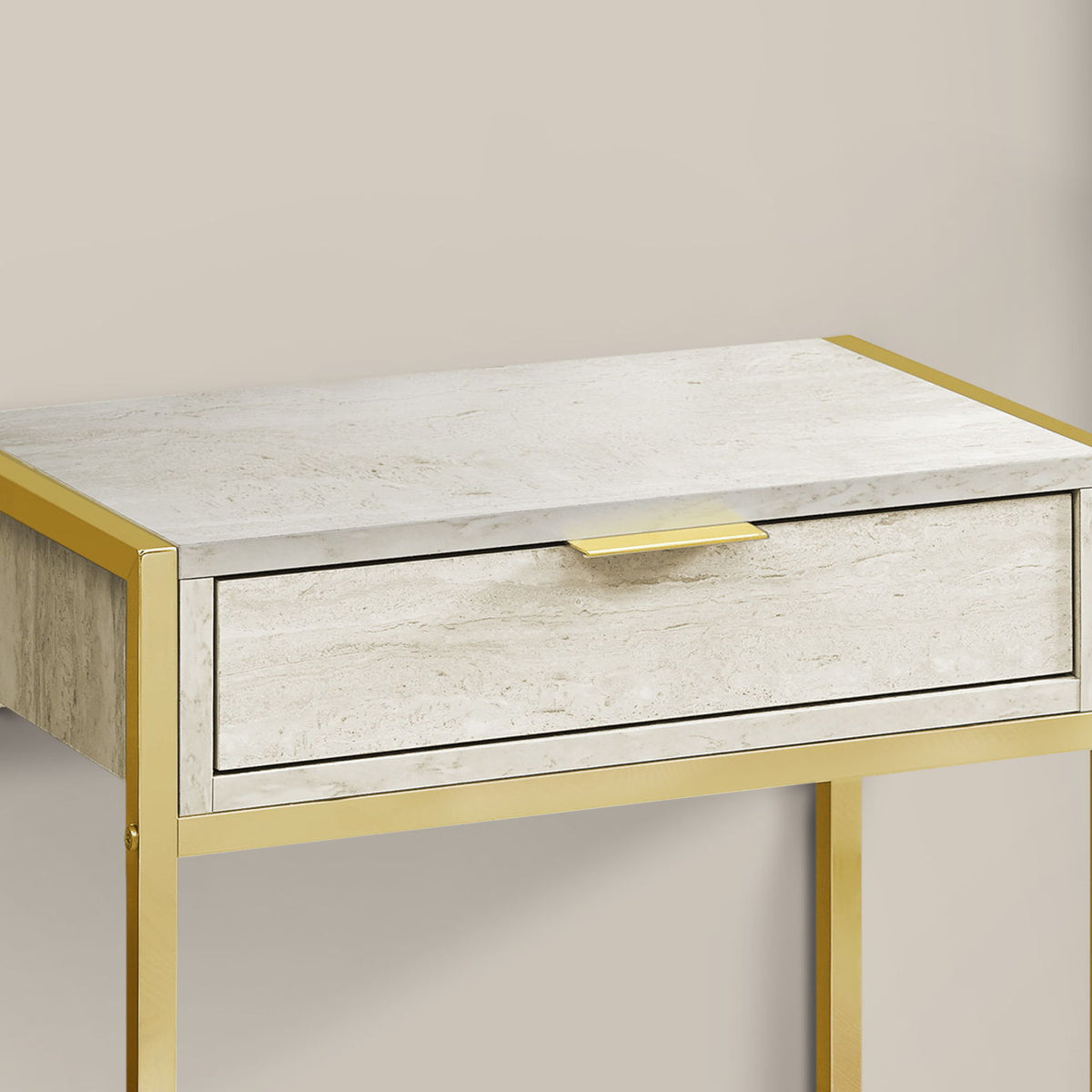Accent Side Table, Storage Drawer, Spacious Tabletop