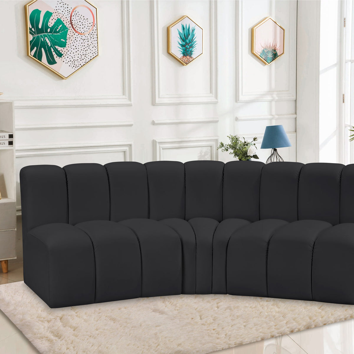 Arc - Faux Leather 3 Piece Modular Corner Sofa