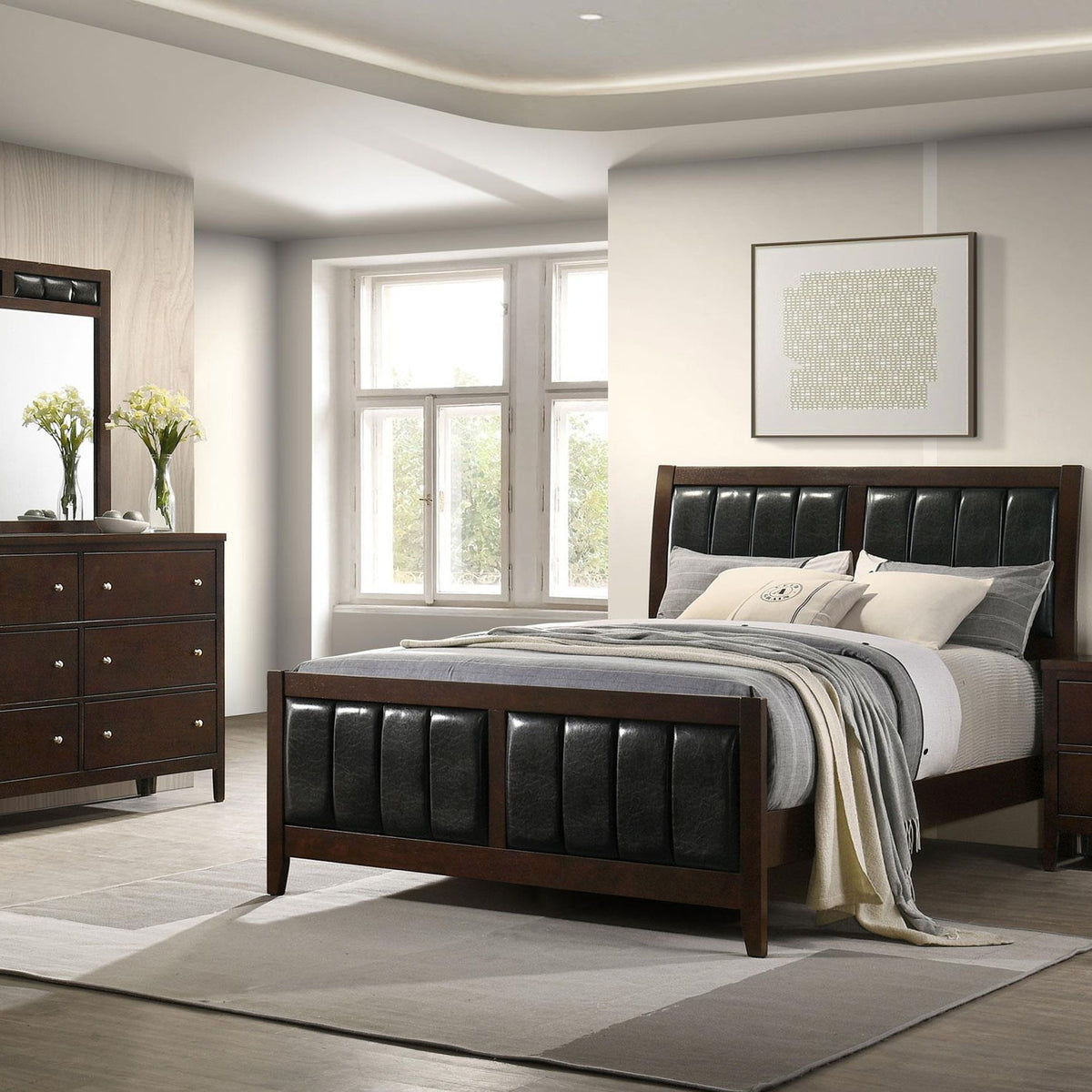 Carlton 4-piece Eastern King Bedroom Set Cappuccino