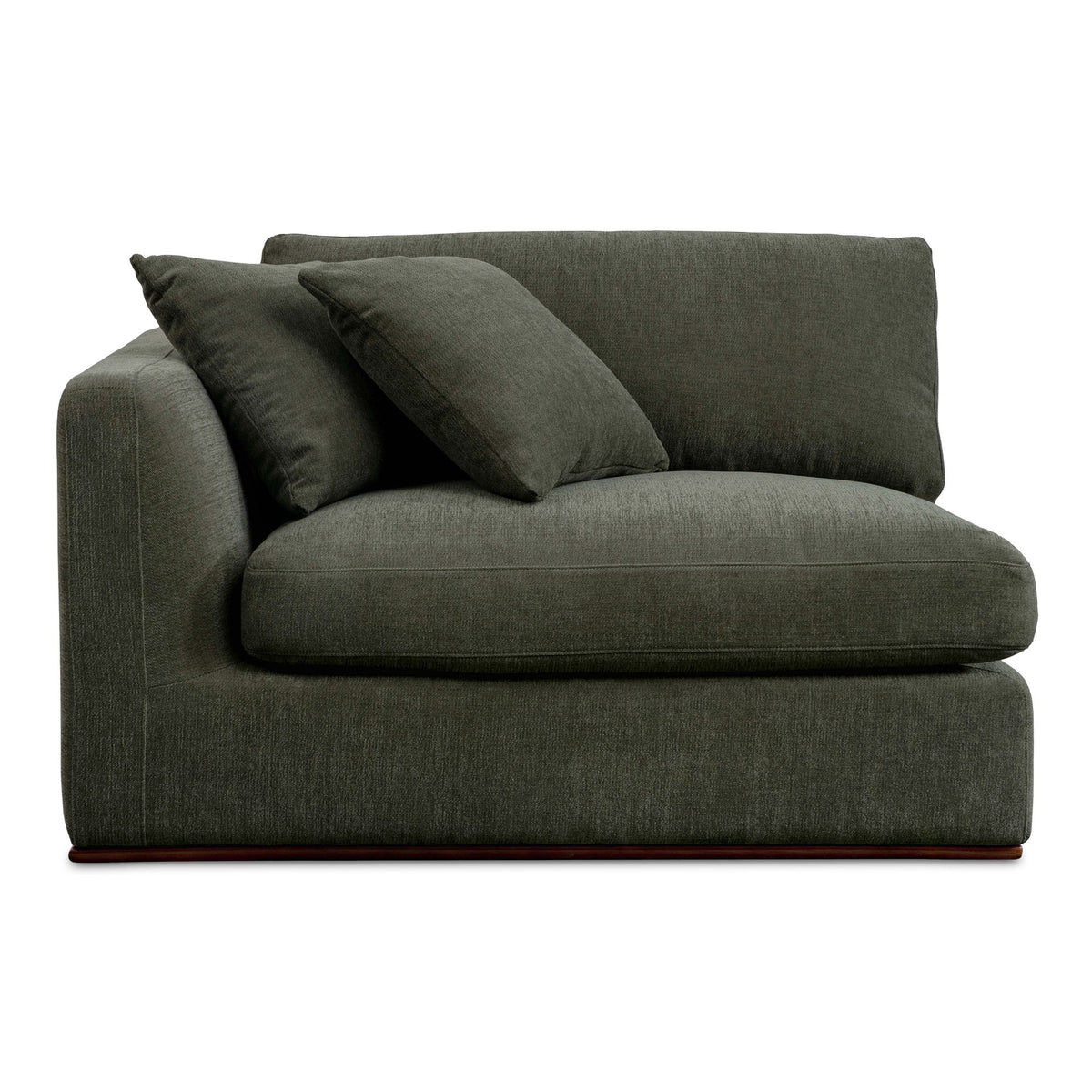 Rue - Left Arm Facing Chair - Deep Green