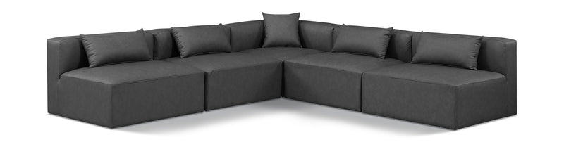 Cube - 5 Piece Modular Corner Armless Sectional