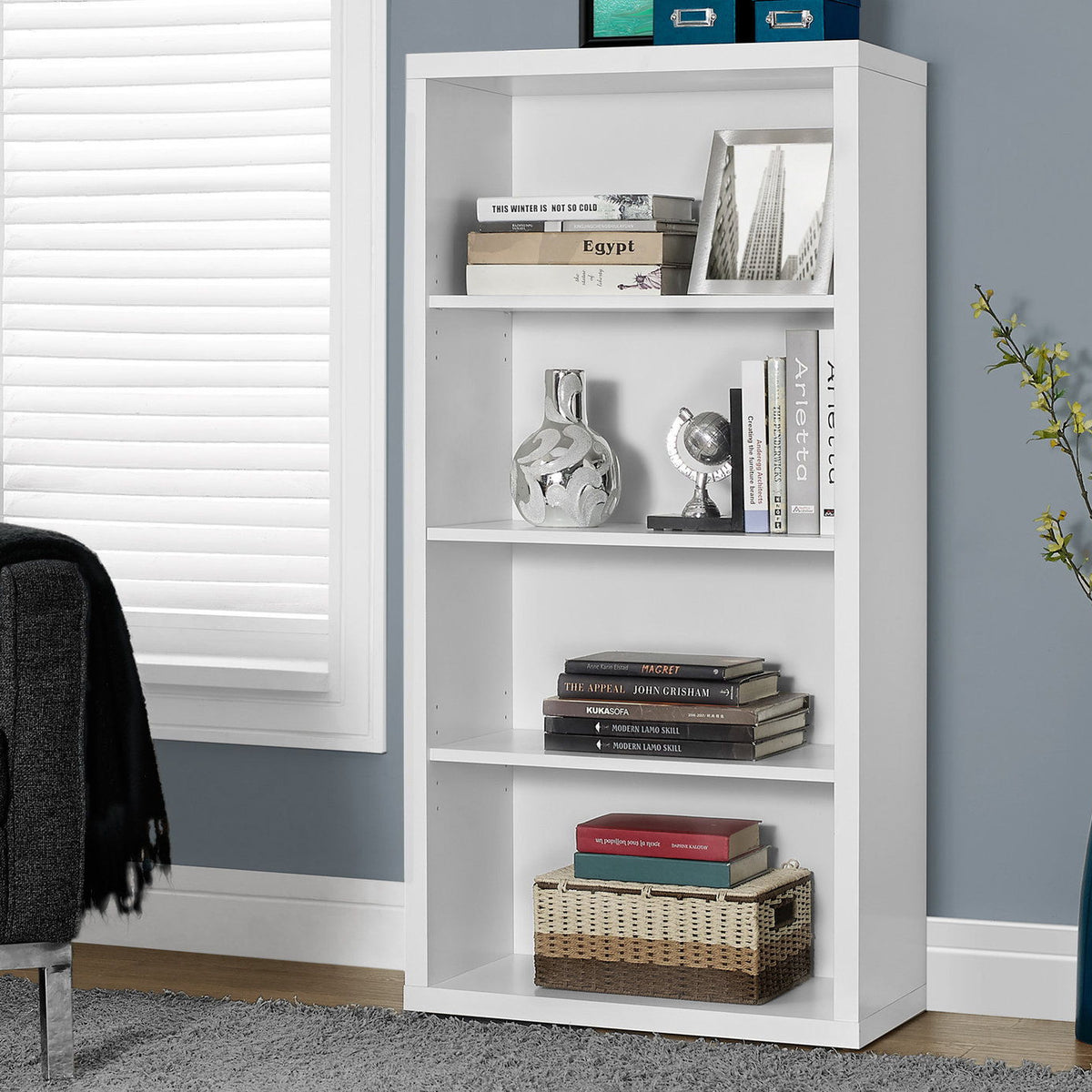 5 Tier For Office Bookshelf, Bookcase, Etagere, Contemporary & Modern