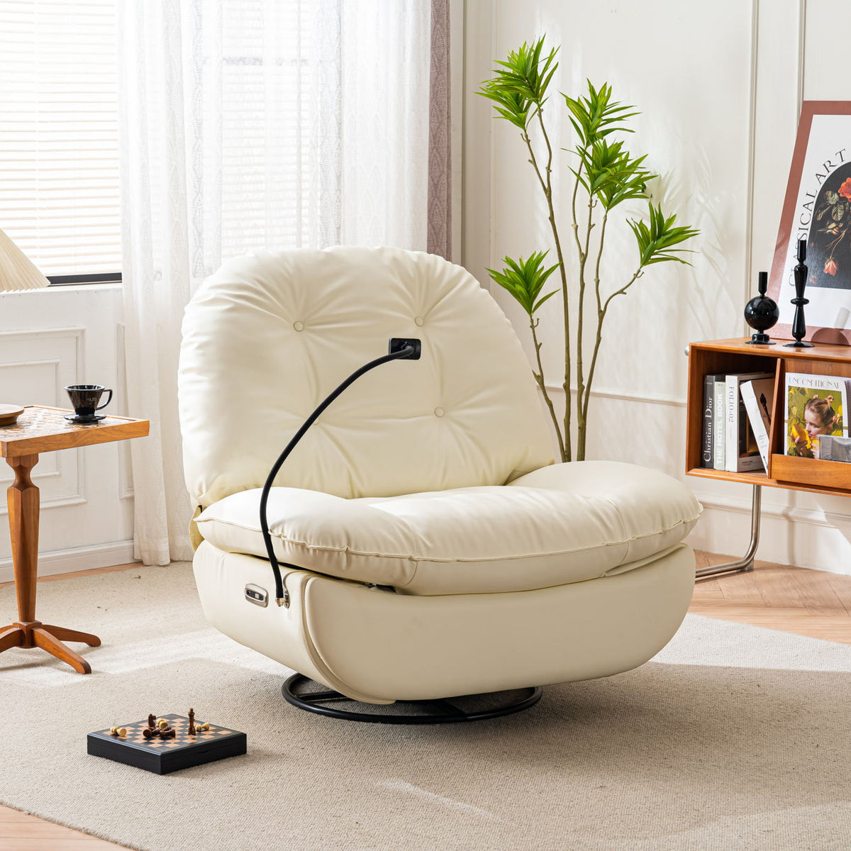 Power Recliner Swivel Glider USB Charger With Bluetooth Music Player, Sleep, Working, Game And Leisure