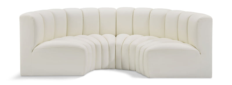 Arc - Faux Leather 4 Piece U-Shaped Modular Sofa