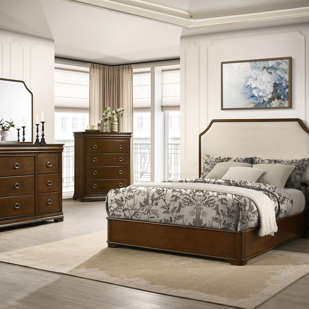 Garland 5-piece Eastern King Bedroom Set Brown Cherry