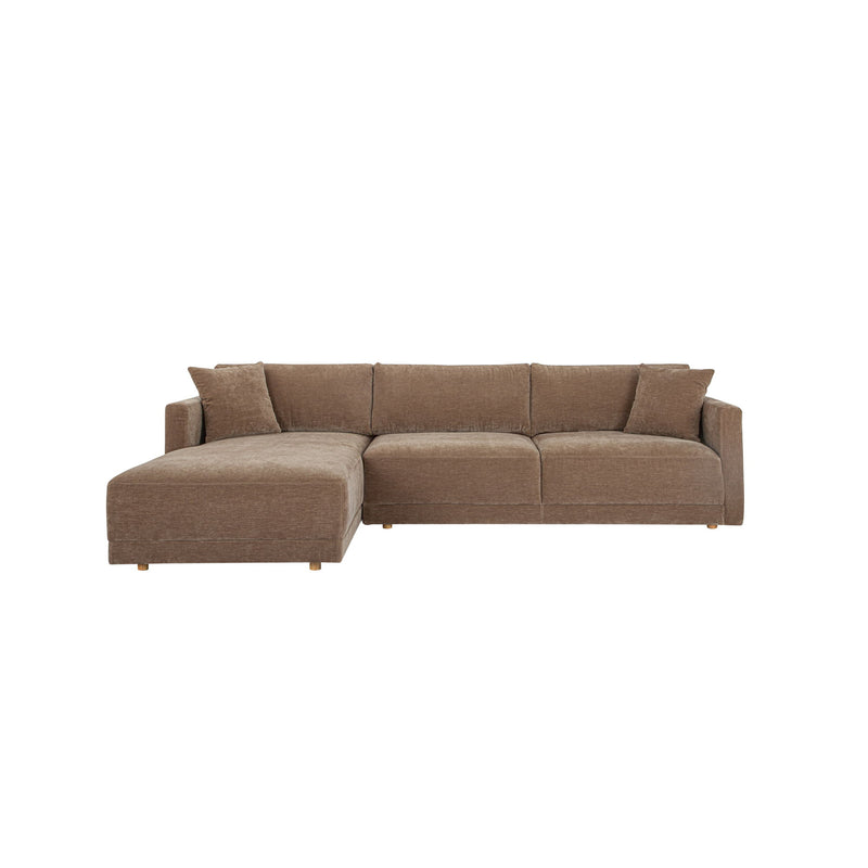Bryn - Sectional Camel Left Stationary Sofa - Light Brown