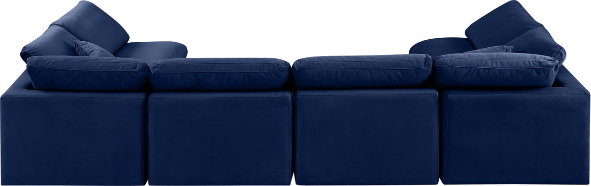 Indulge - Velvet 6 Piece Modular U-Shaped Sectional