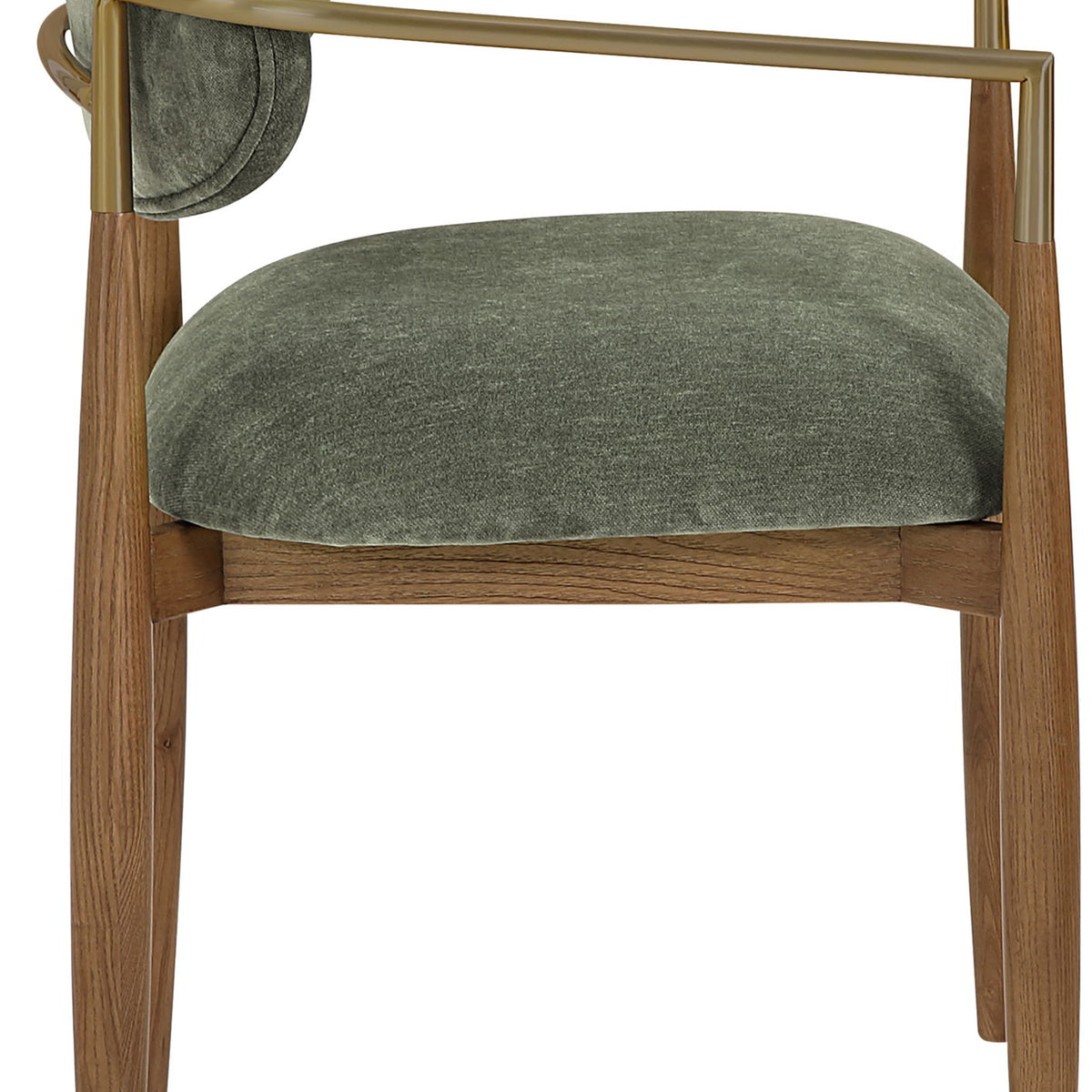 Riccio - Fabric Dining Arm Chair (Set of 2) - Walnut Frame