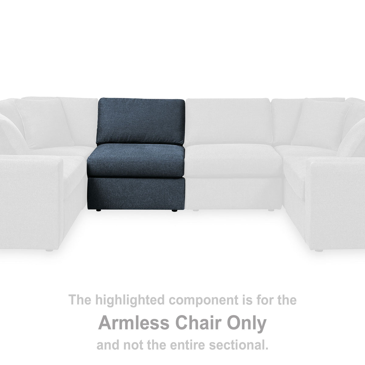 Modmax - Ink - Armless Chair - Fabric