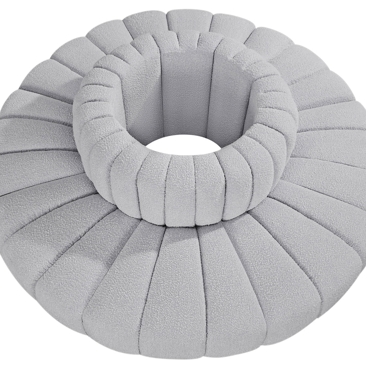 Arc - Boucle Fabric 8 Piece Round Modular Sofa