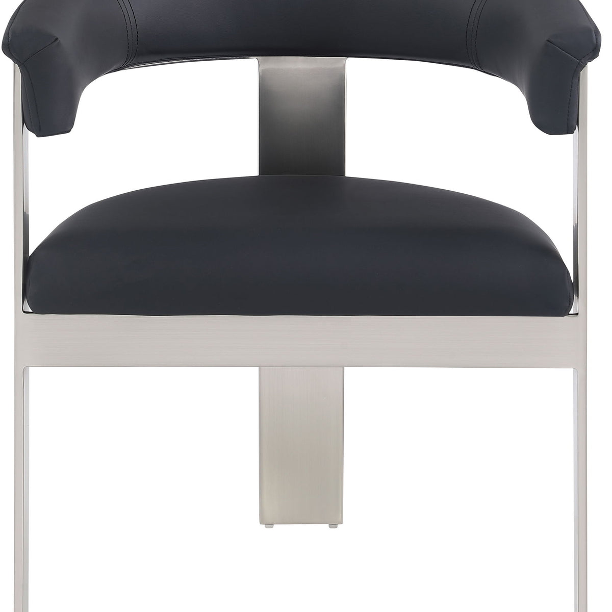 Romeo - Faux Leather Dining Chair With Silver Base (Set of 2)