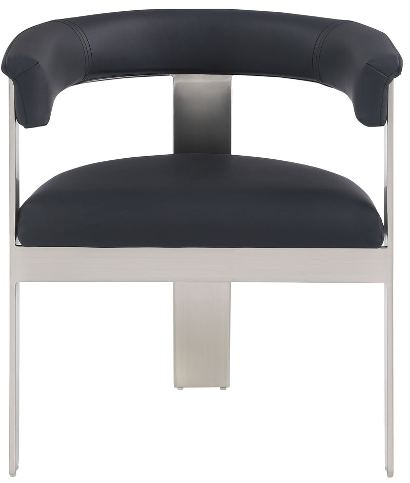 Romeo - Faux Leather Dining Chair With Silver Base (Set of 2)