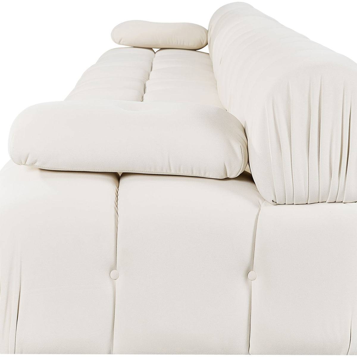 Orin - Velvet 5 Piece Modular Armless Sofa