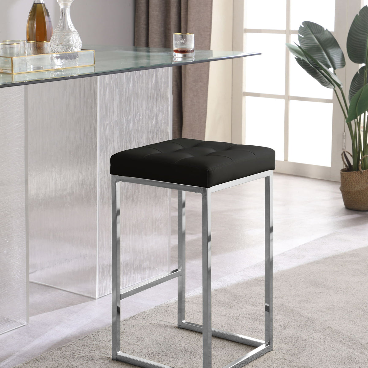Nicola - Faux Leather Stool (Set of 2)