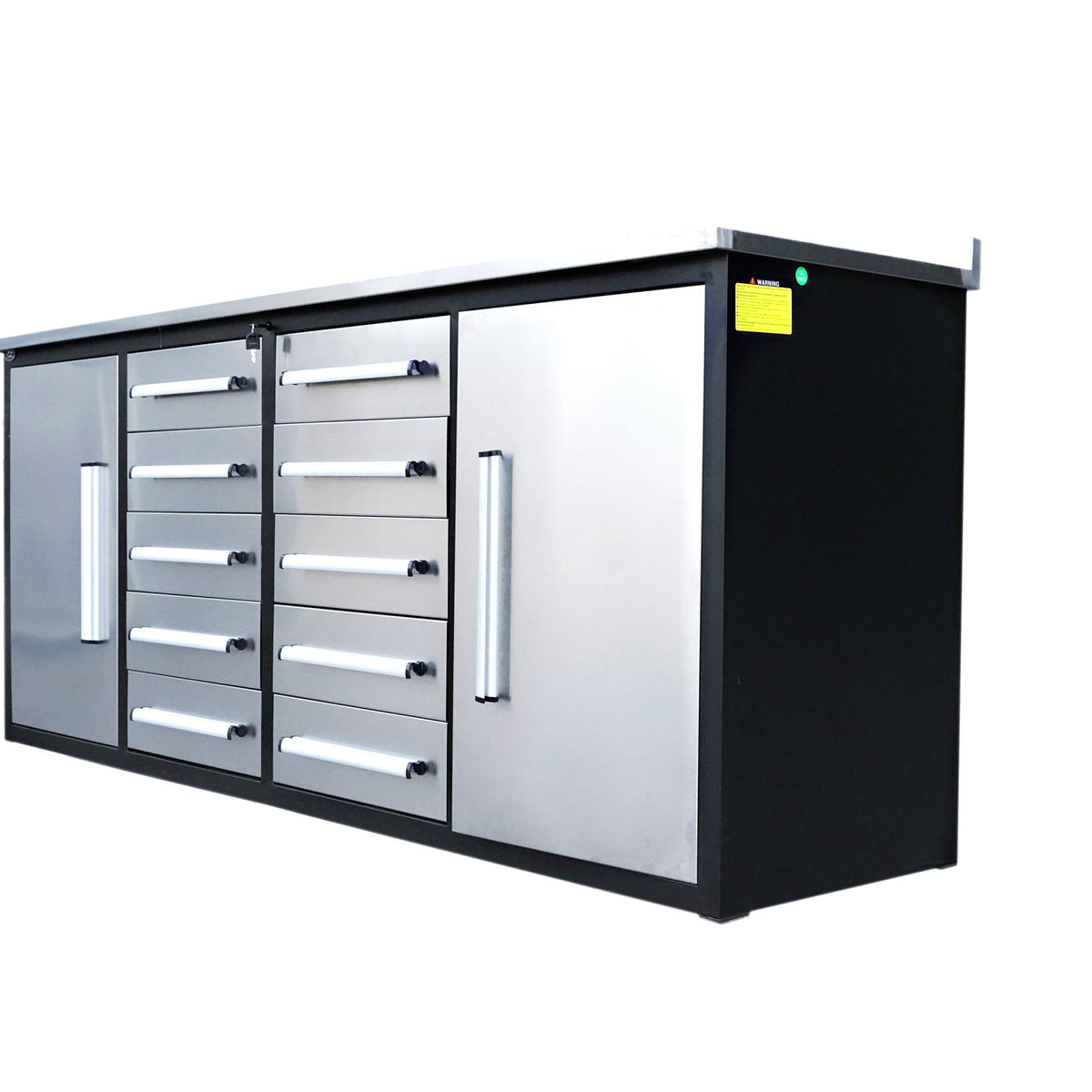 Storage Cabinets With Workbench (With 10 Drawers And 2 Cabinets)