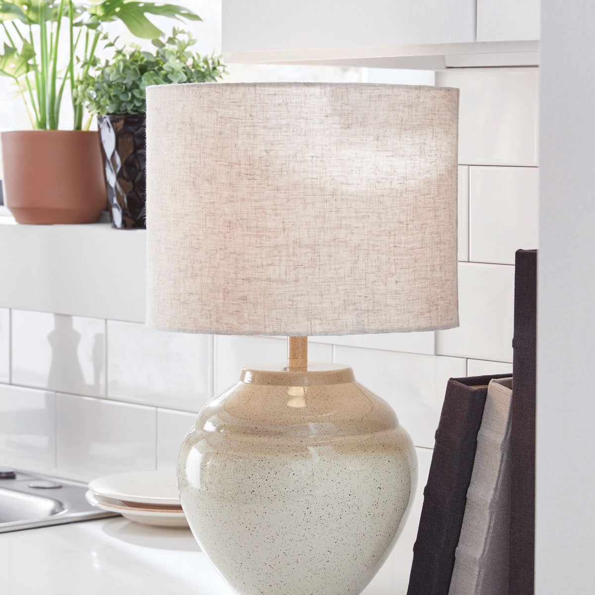 Waldish - Cream / Beige - Metal Table Lamp