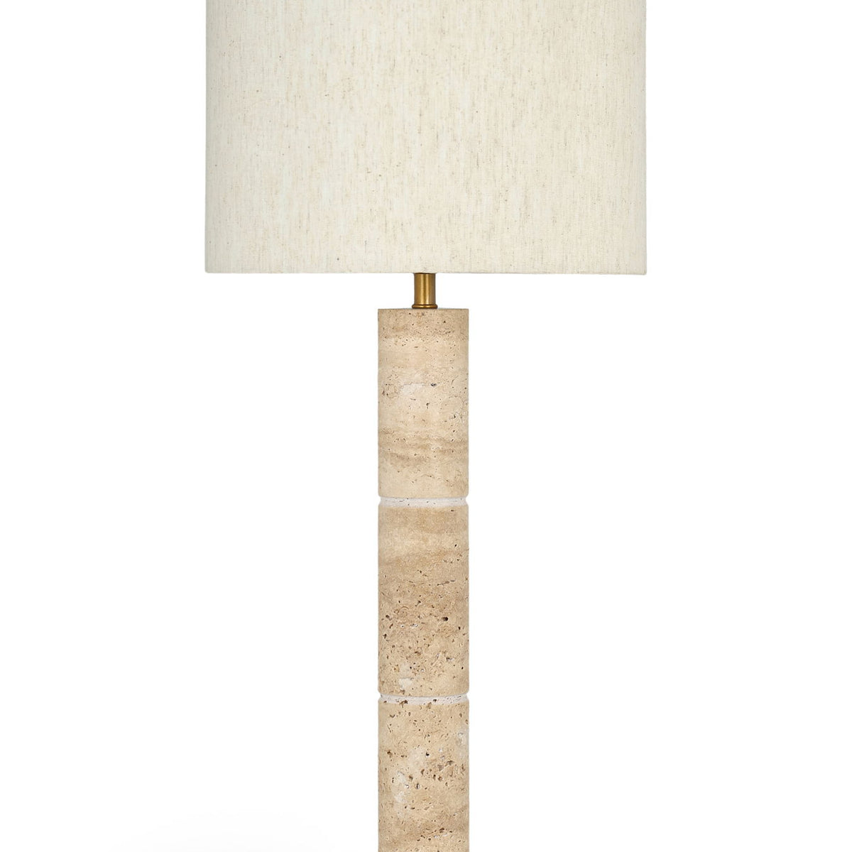Opaline - Linen Textured Fabric And Brass Table Lamp