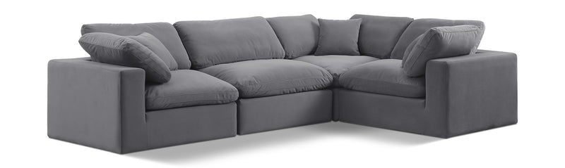 Comfy - 4 Piece Velvet Modular Sectional