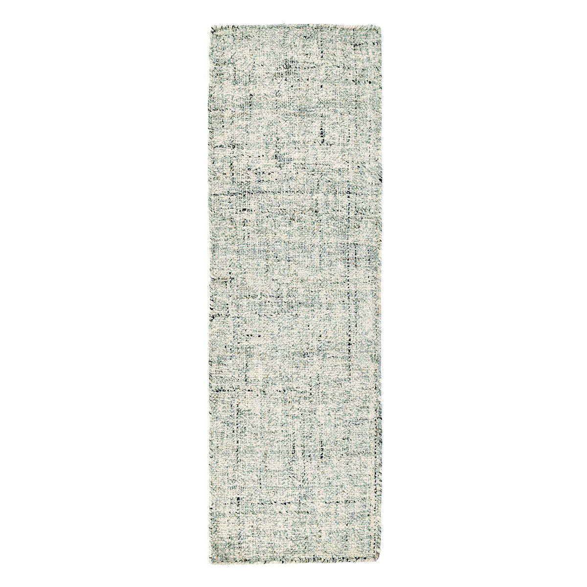 Flatweave area rug, light sage green with subtle speckled texture