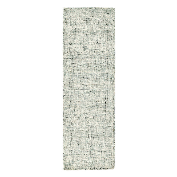 Flatweave area rug, light sage green with subtle speckled texture
