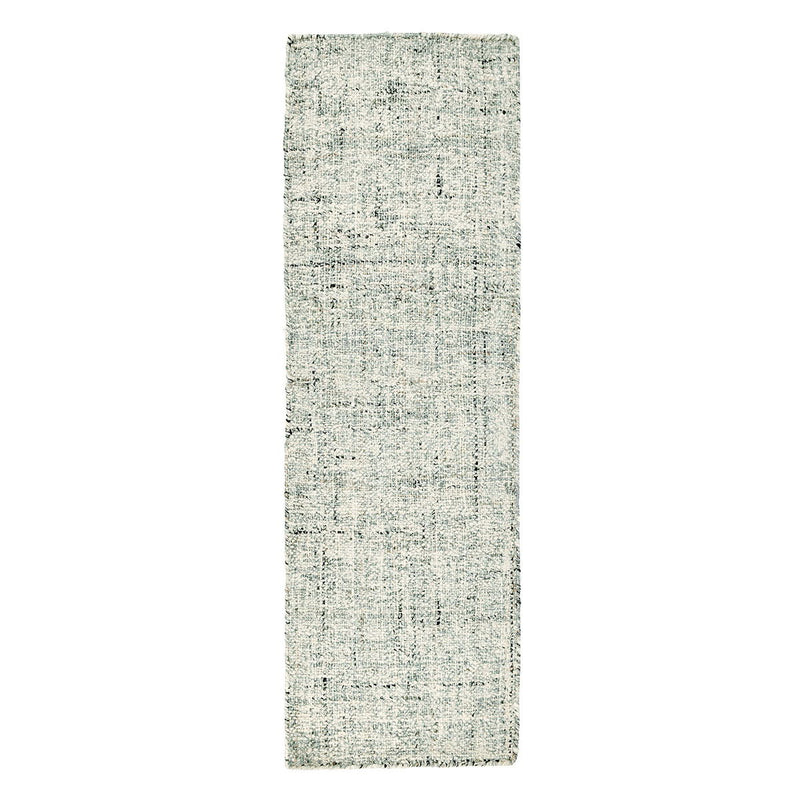 Flatweave area rug, light sage green with subtle speckled texture