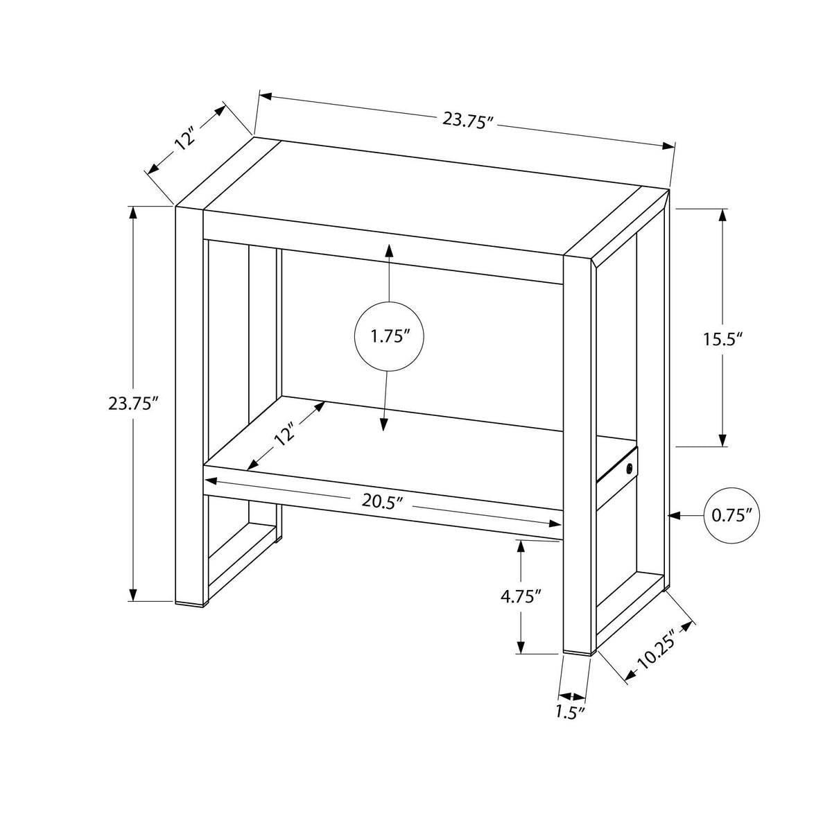 Accent Table, Side Industrial Flexible Placement