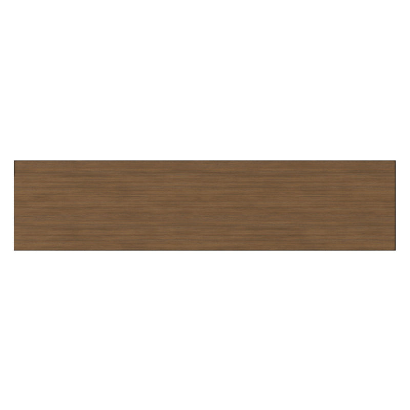 Rustic natural aged brown media stand top panel with horizontal wood grain