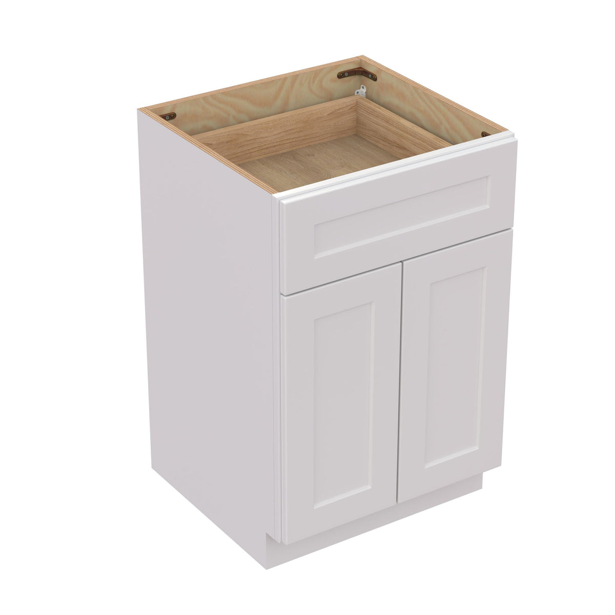 Shaker Base Cabinet With Soft-Close Drawer & Double Doors, Adjustable Shelf