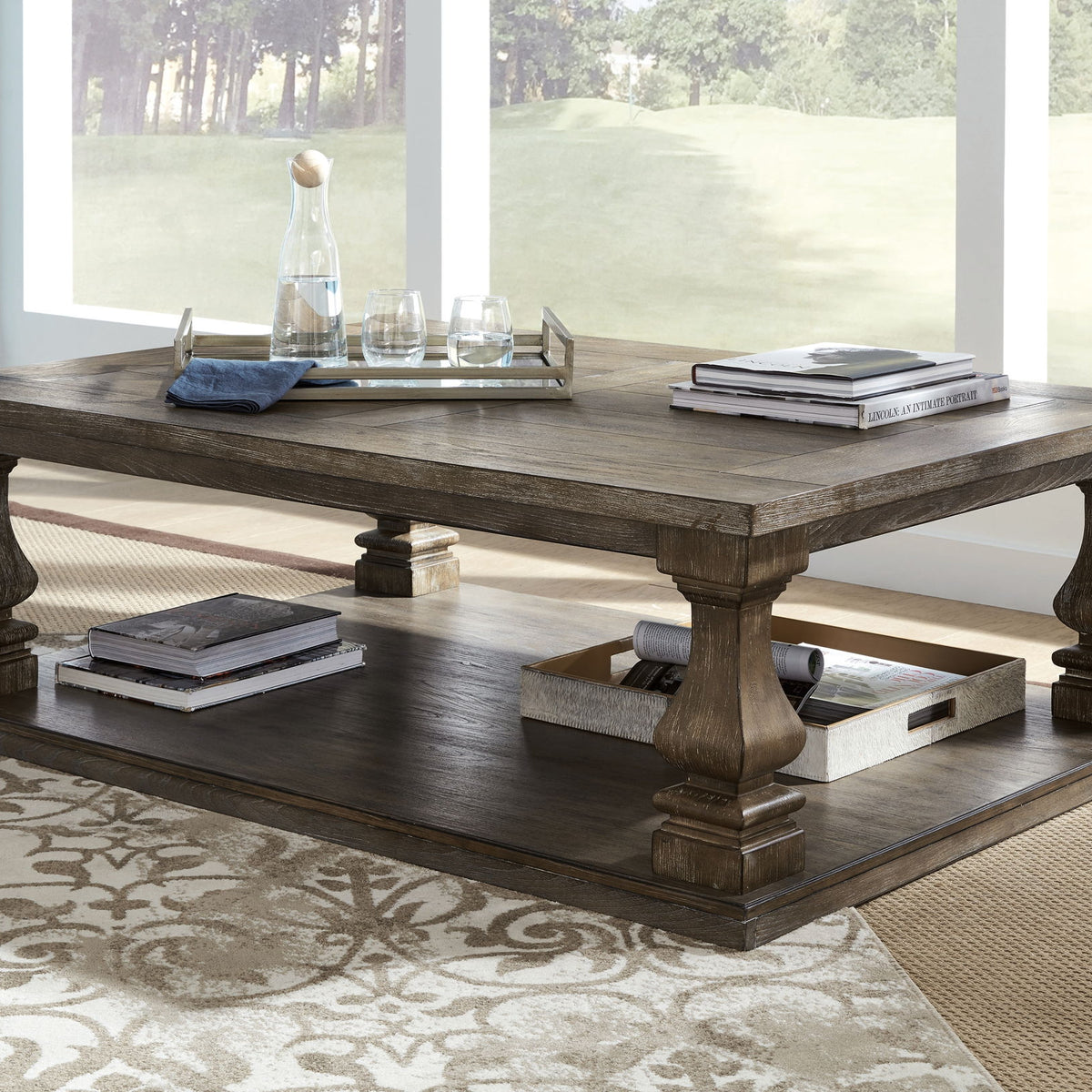 Johnelle - Rectangular Cocktail Table - Gray