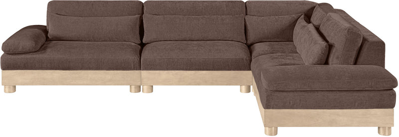 Turin - Chenille Fabric Upholstered Modular Sectional - Brown