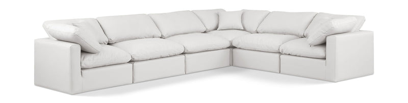 Indulge - Faux Leather 6 Piece Modular Corner Sectional