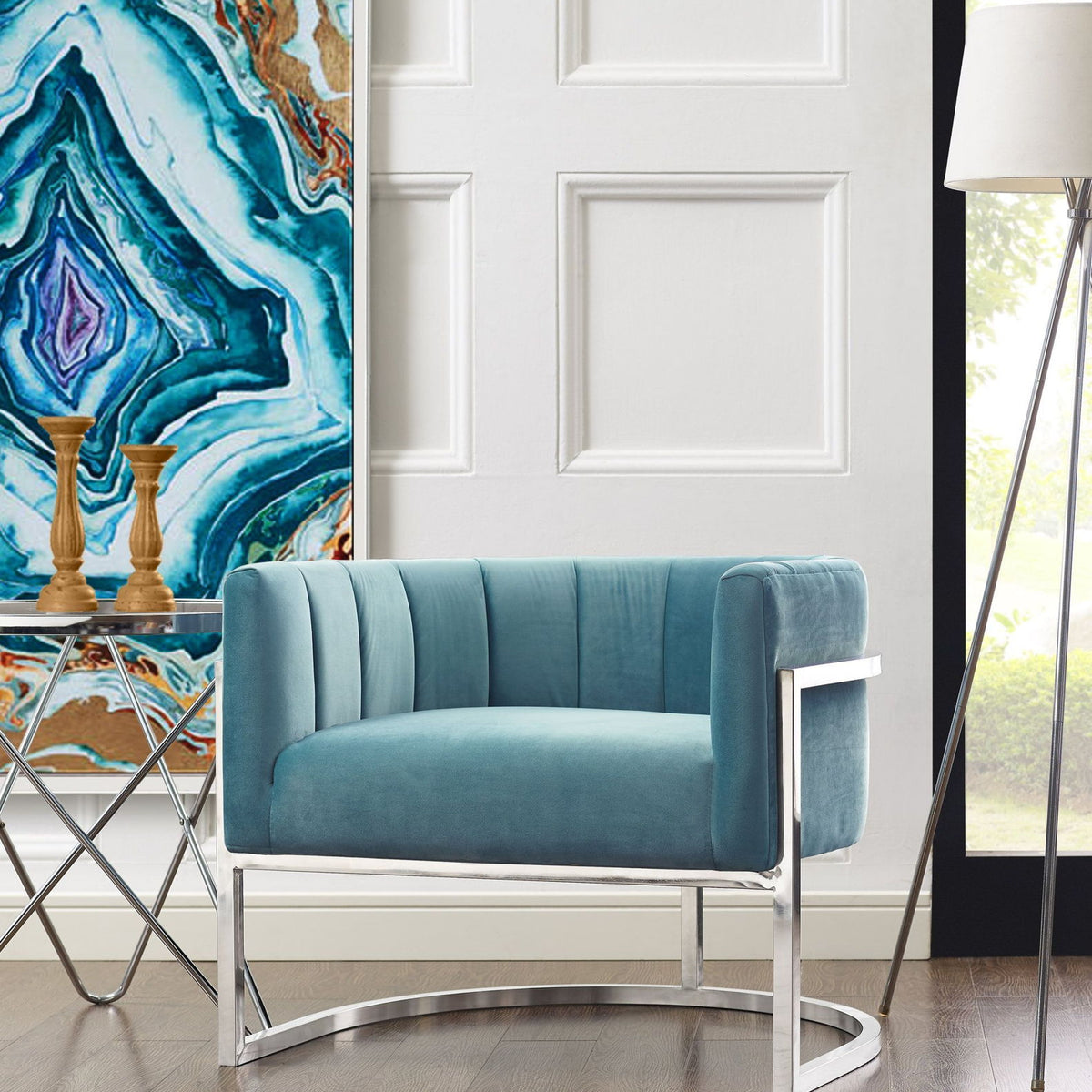 Magnolia - Chair with Silver Base