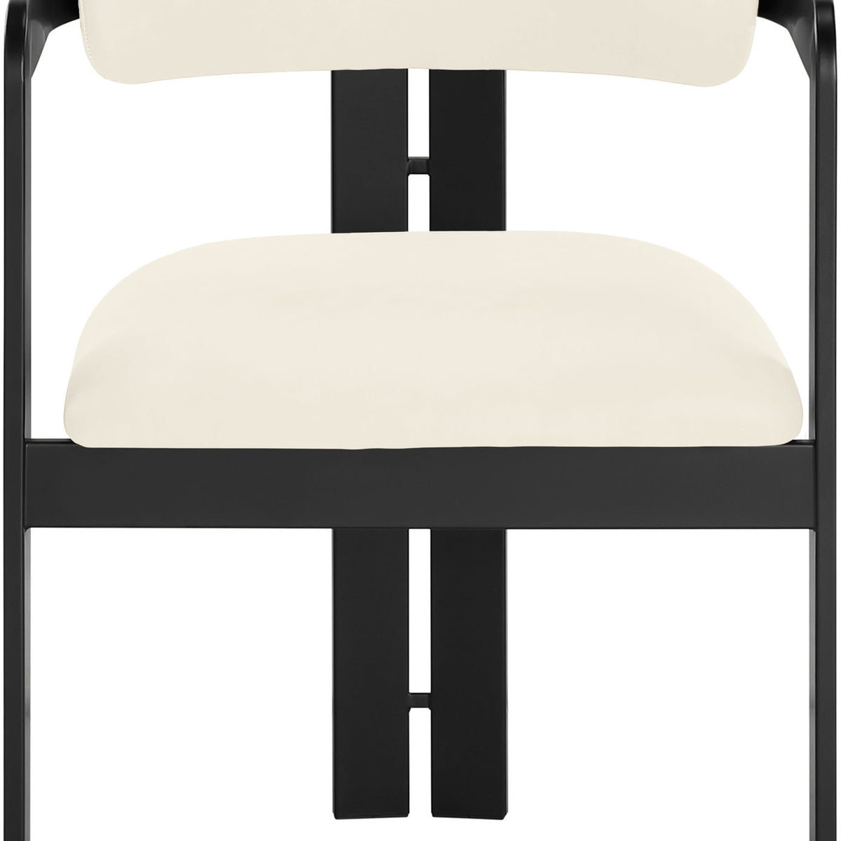 Aurum - Vegan Leather Upholstered Dining Chair With Graphite Black Base (Set of 2)
