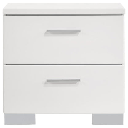 Felicity - 2-Drawer Nightstand - White High Gloss