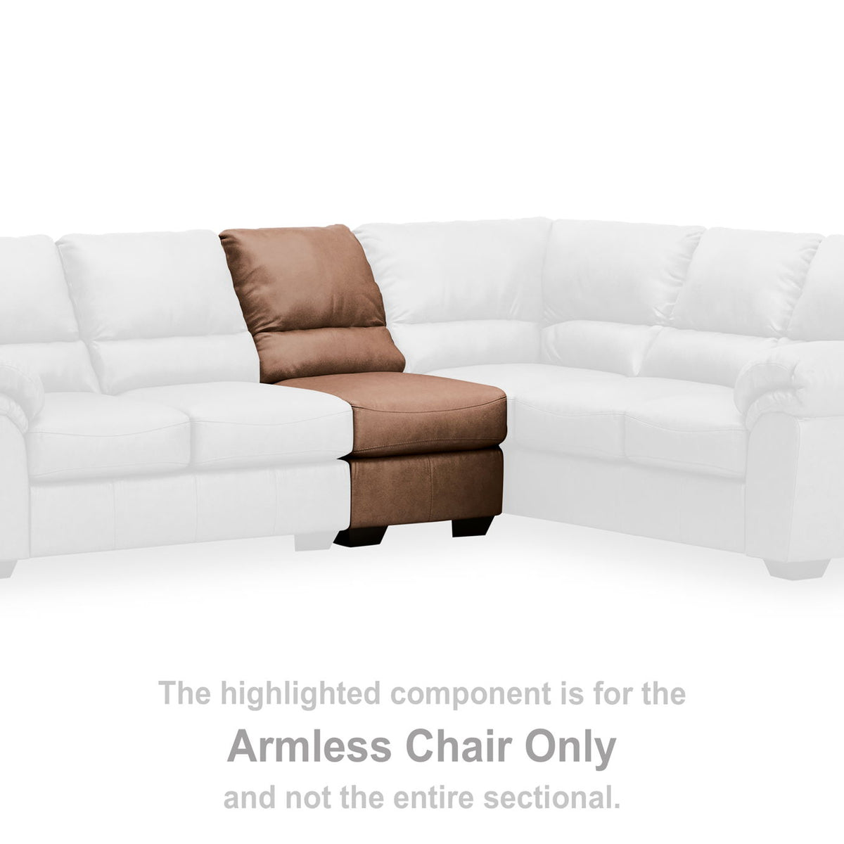 WillowBend - Armless Chair - Caramel