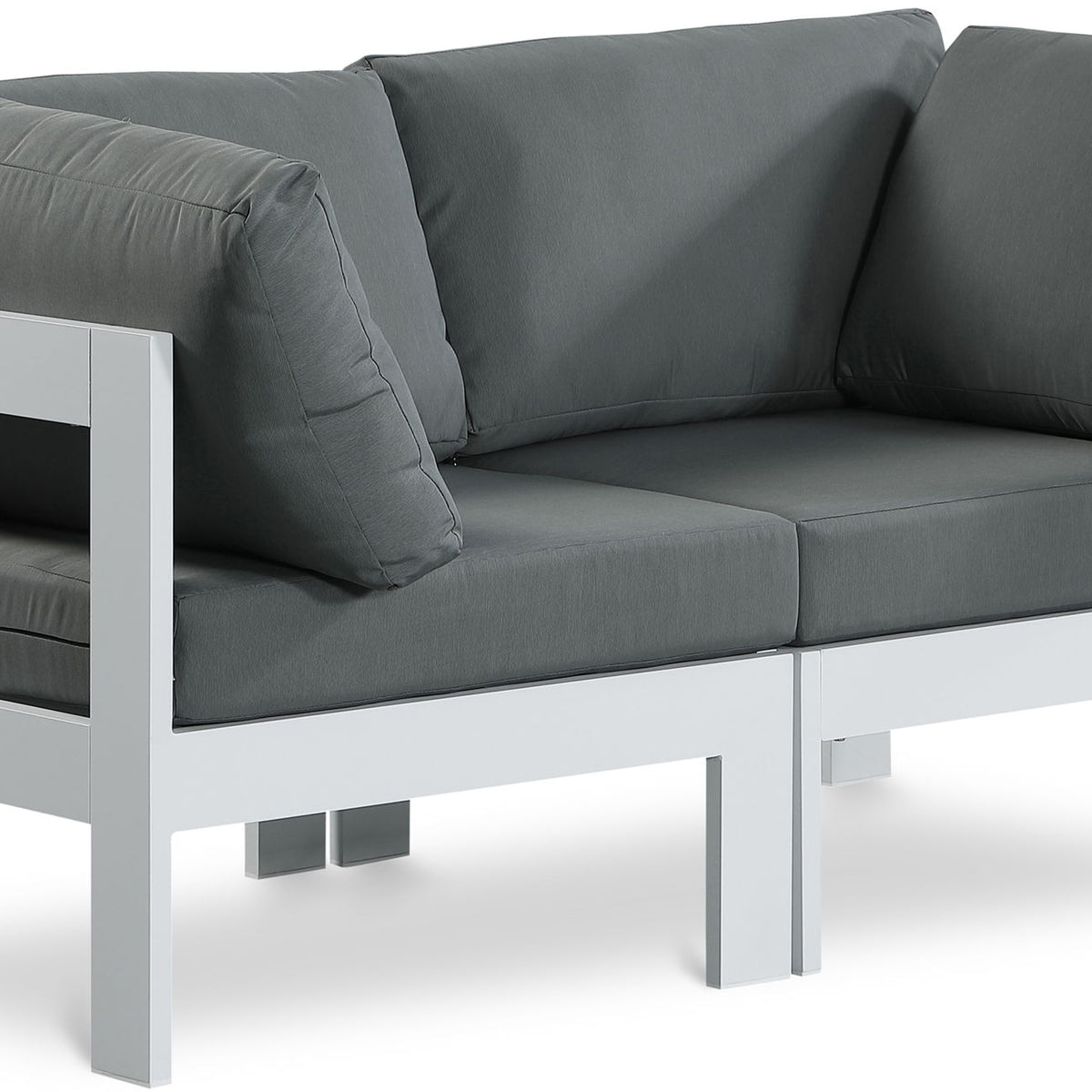 Nizuc - Outdoor Patio 2 Seat Modular Sofa With White Frame