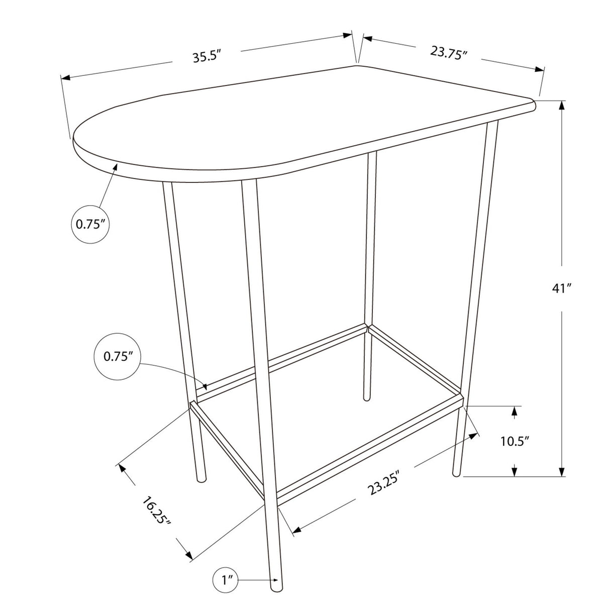 Home Bar Table With Bar Height Small Rectangular For Kitchen