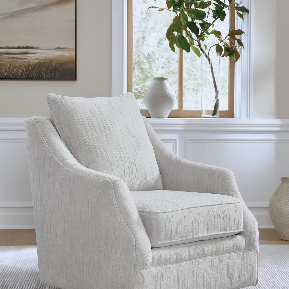 Gubbins - Swivel Accent Chair - Gray