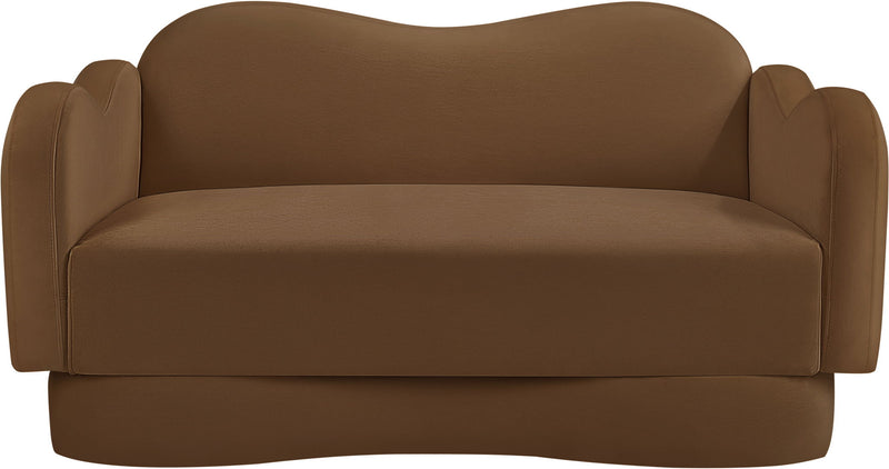 Bloom - Velvet Loveseat - Saddle