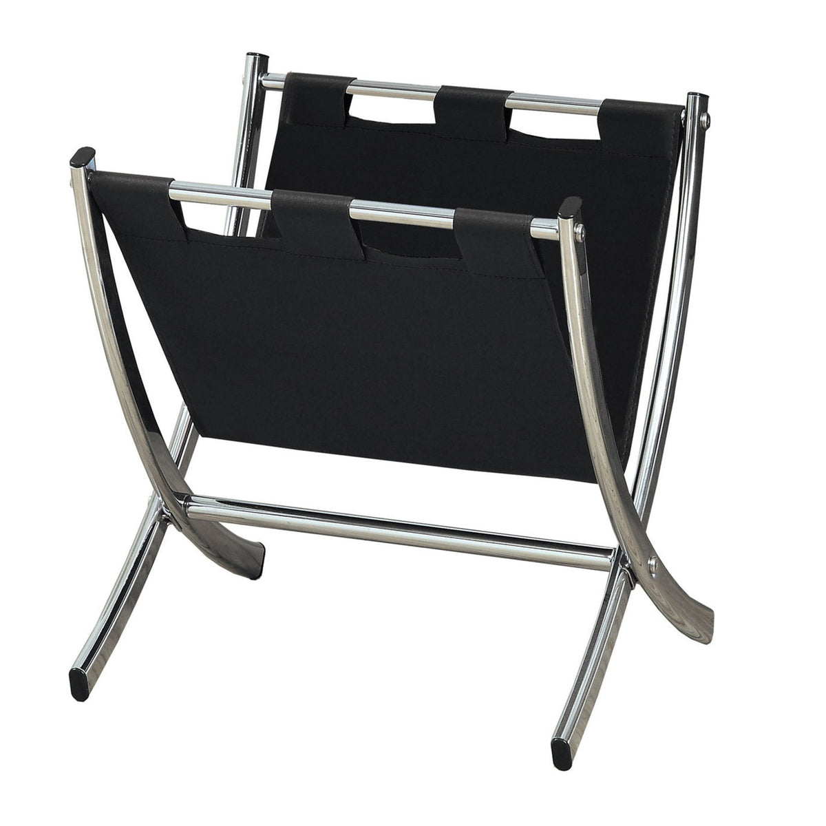 Magazine Rack Standing Organizer Storage Leather Look