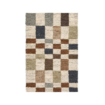 Soumak - 2' x 3' Jute Check Area Rug - Natural Multi