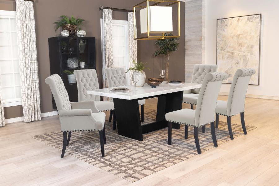 Sherry - Rectangular Marble Top Dining Table Set