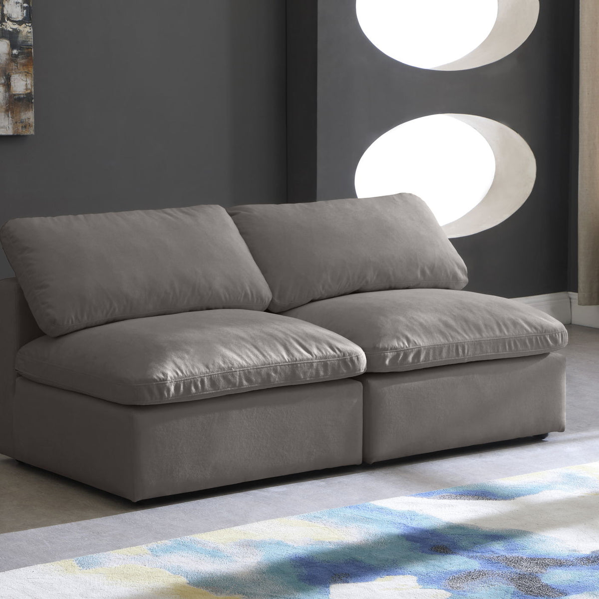 Plush - Modular Armless 2 Seat Sofa