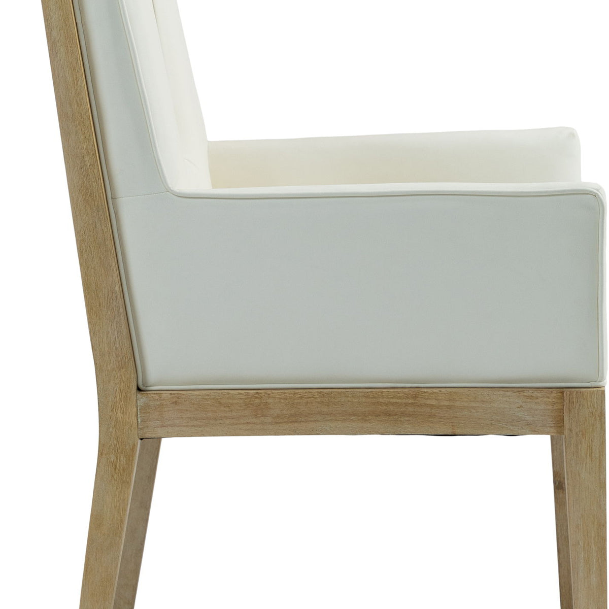 Gwendolyn - Faux Leather Dining Arm Chair With Natural Frame