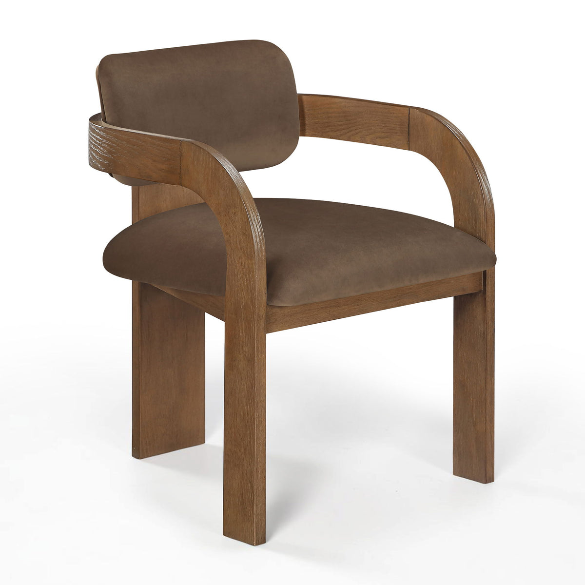 Cedra - Velvet Performance Fabric Upholstered Dining Chair (Set of 2) - Brown Frame