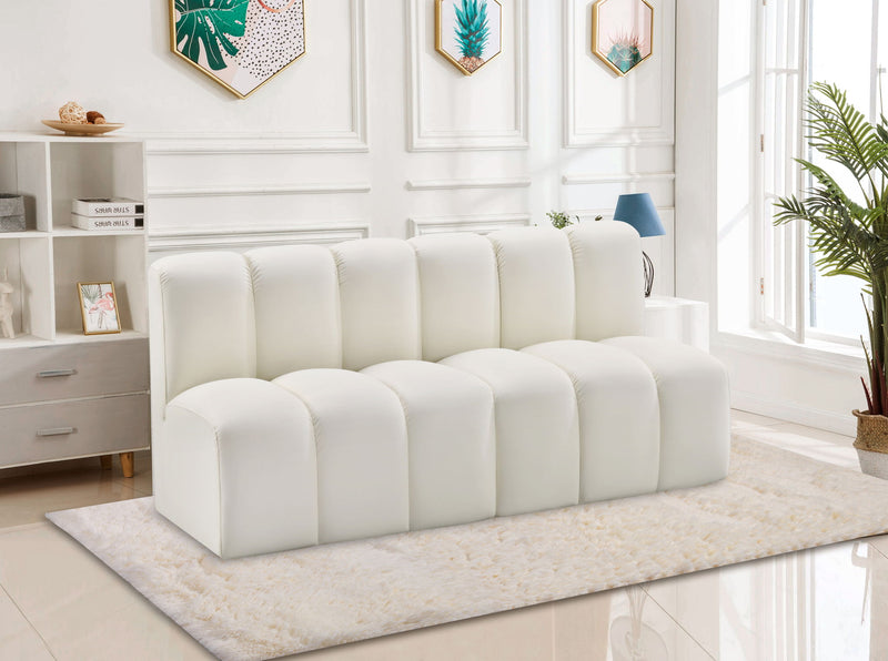 Arc - Faux Leather 2 Seats Modular Sofa