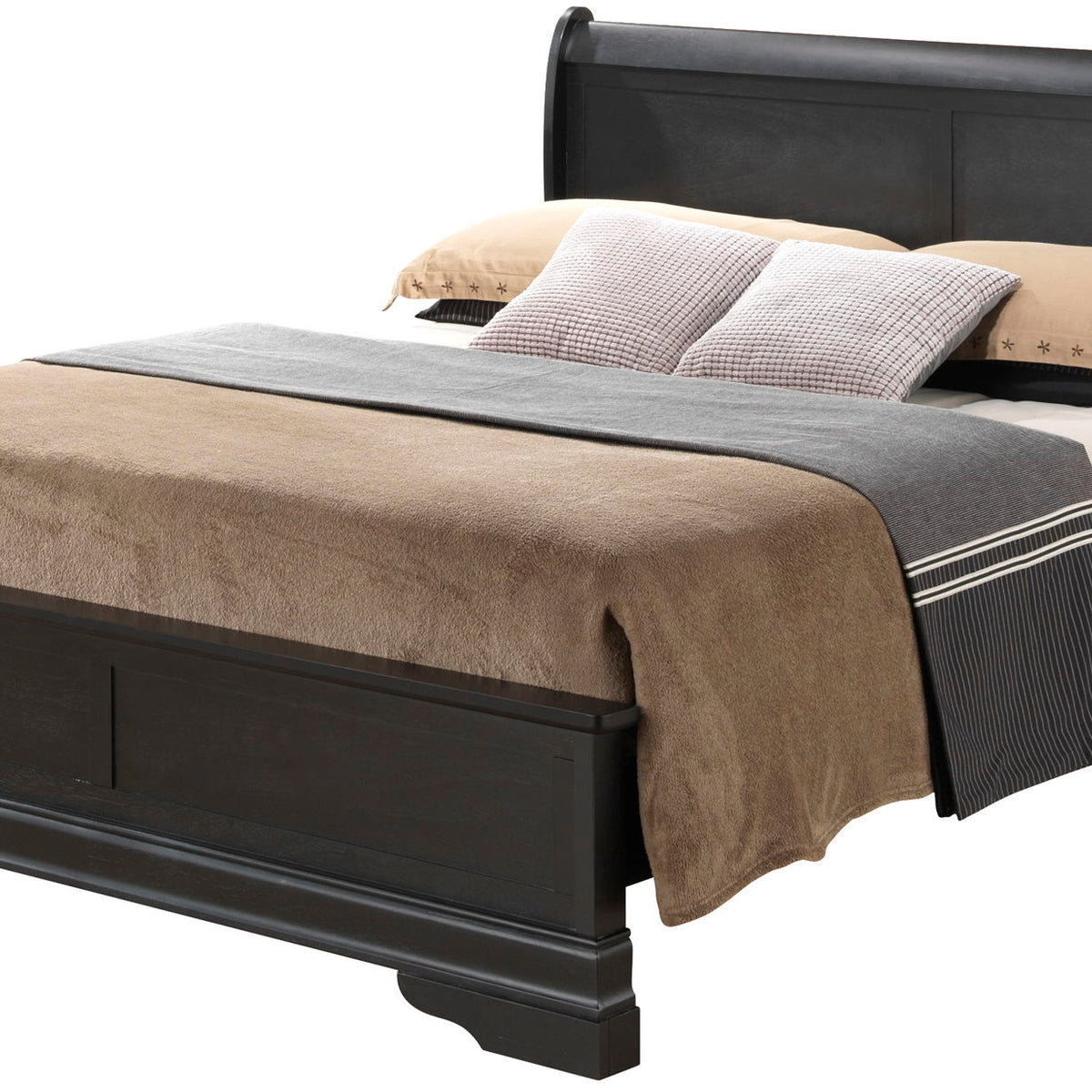 Sleigh Bed With Low Footboard