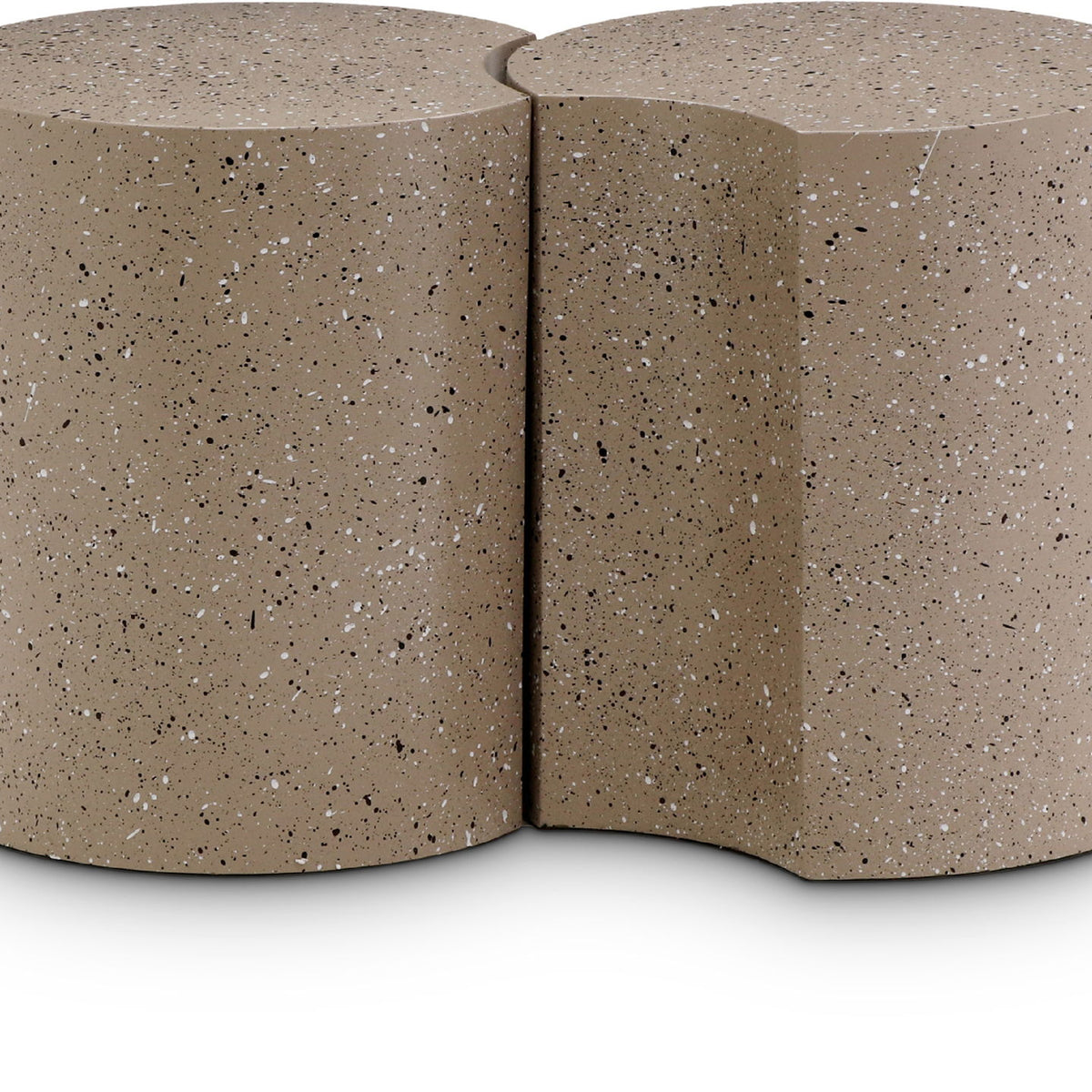 Dimple - 2 Piece Modular End Table - Terazzo Finish