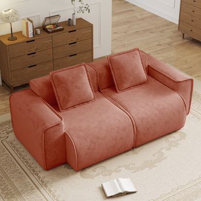 Harrison Left/Right-Facing Sofa - Red Velvet