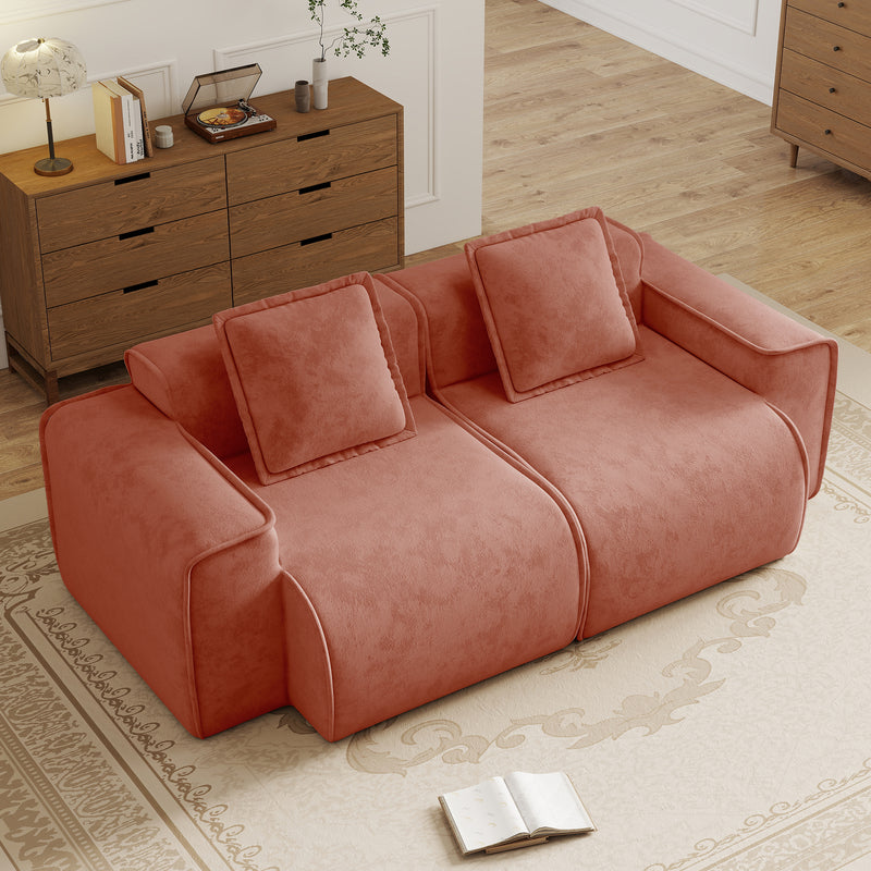 Harrison Left/Right-Facing Sofa - Red Velvet